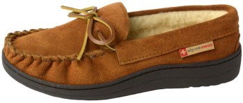 Alpine Swiss Sabine Womens Suede Shearling Slip On Moccasin Review