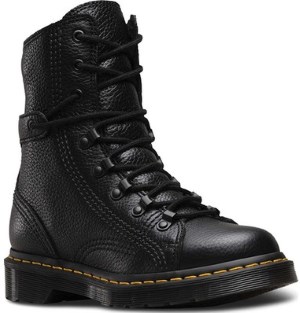 Dr. Martens Women's Coraline in Dark Brown Grizzly Leather Combat Boot Review