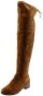 BESTON FD97 Женские эластичные сапоги-платья с блочным каблуком через колено Большой палец