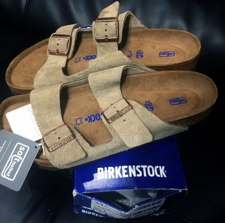 Birkenstock Unisex Arizona 2-Strap Cork Footbed Sandal Taupe