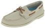 Sperry A/O 2-Eye And No-Show Sock Ivory Womens Boat Shoe Thumb