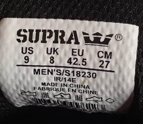 Штрихкод Supra Пример