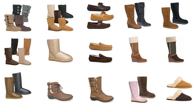 разнообразие обуви UGG